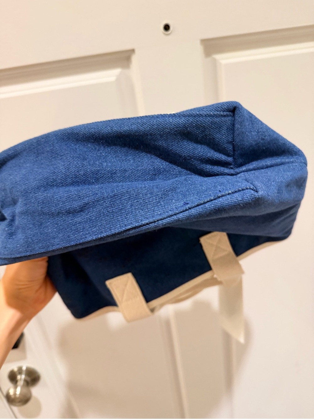 Sezane mini tote in color denim - Picture 7 of 8